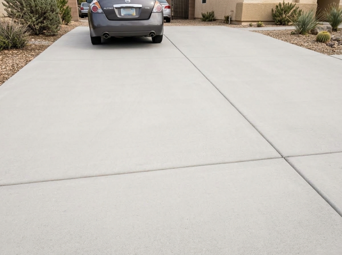 Clean driveway after pressure washing